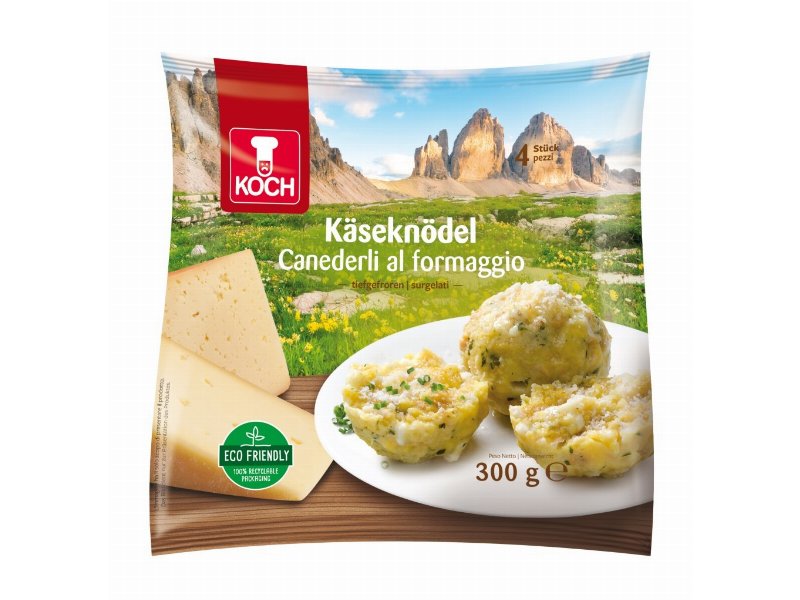  Koch: nuovo packaging ecofriendly per i canederli