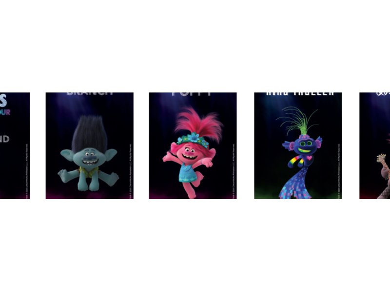 Le mele Pinkids assumono i colori del film di animazione Trolls world tour