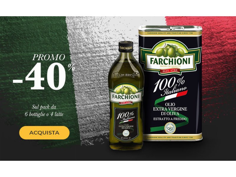 L’olio Farchioni è stato il più apprezzato dagli italiani nel 2019