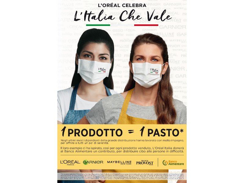 L’Oréal presenta il progetto “L’Italia che vale” in collaborazione con Banco Alimentare