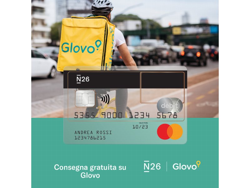 N26 e Glovo rafforzano la loro collaborazione per offrire consegne gratuite in Italia