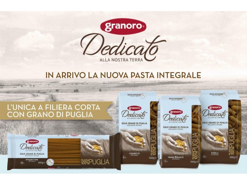 Nasce la pasta integrale di filiera Granoro "Dedicato"