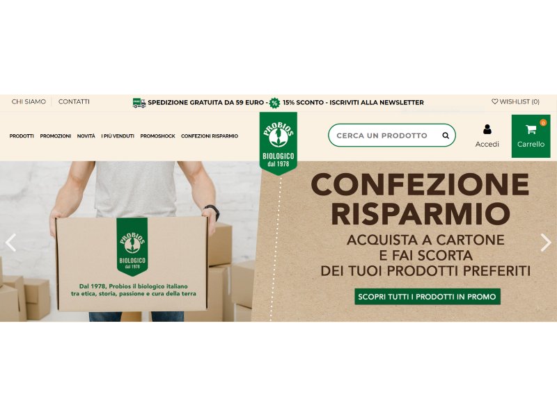 Online il nuovo e-commerce di Probios