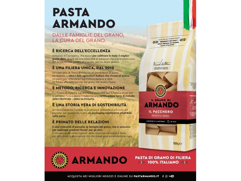 Pasta Armando: on air il nuovo spot dedicato all’Italia