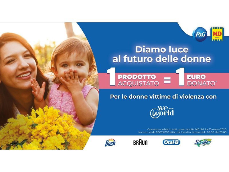 Procter & Gamble sostiene WeWorld Onlus  per le donne vittime di violenza