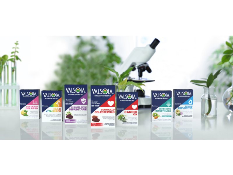 Valsoia presenta la nuova linea di integratori vegetali, con ingredienti 100% naturali, per la Gdo