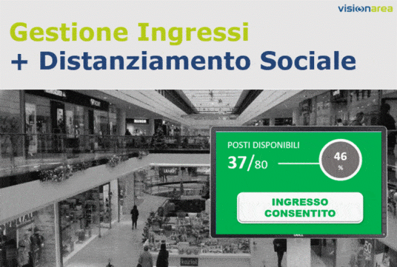 Visionarea lancia il contapersone per la gestione ingressi + distanziamento sociale