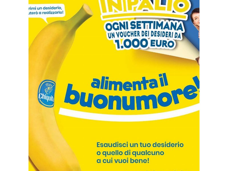 Chiquita: sì al concorso “Alimenta il buonumore!”