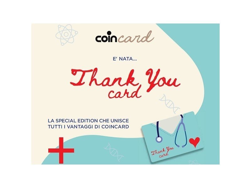 Coin lancia un’edizione speciale della Coincard, la Thank you card