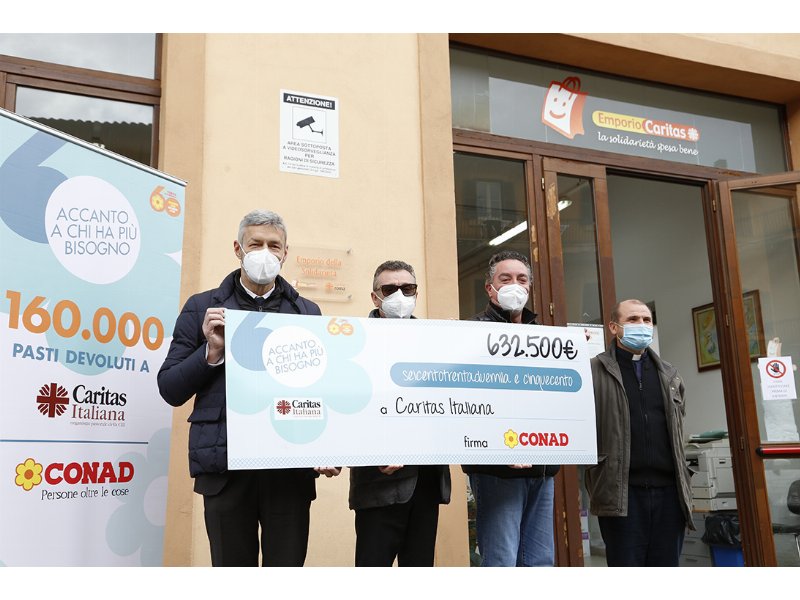 Conad Nord Ovest dona a Caritas Italiana 160.000 pasti