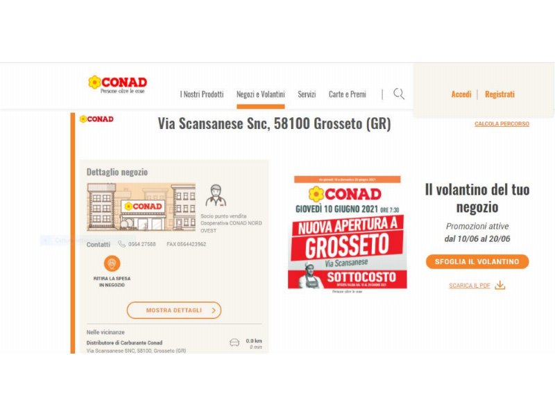 Conad: nuova apertura a Grosseto