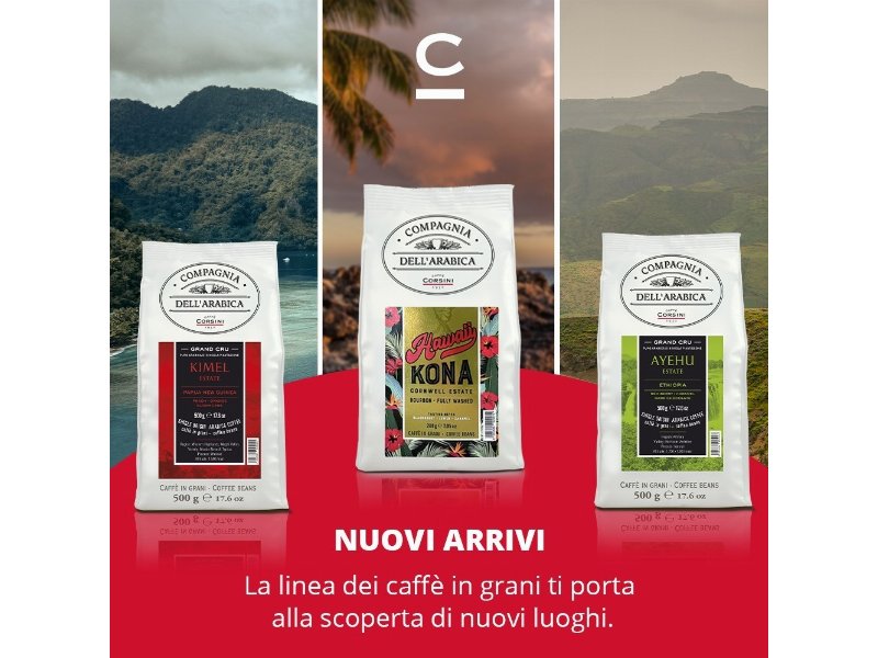 Corsini presenta i nuovi caffè della linea in grani “Compagnia dell’Arabica”