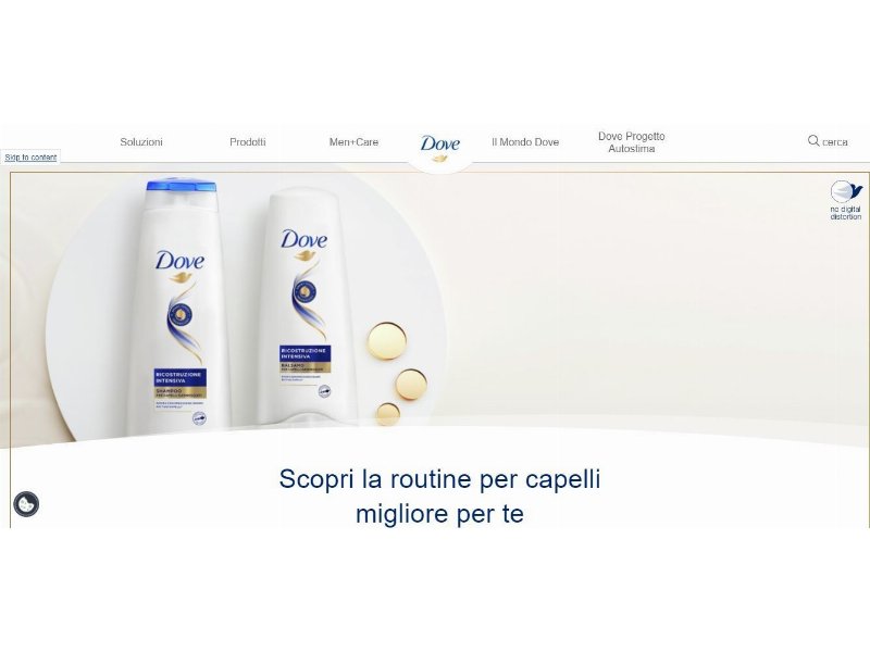 Dove entra nella categoria capelli con la nuova linea ricostruzione intensiva