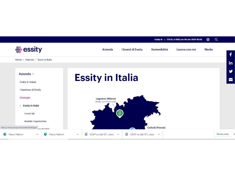 Essity tra le 100 aziende più sostenibili al mondo