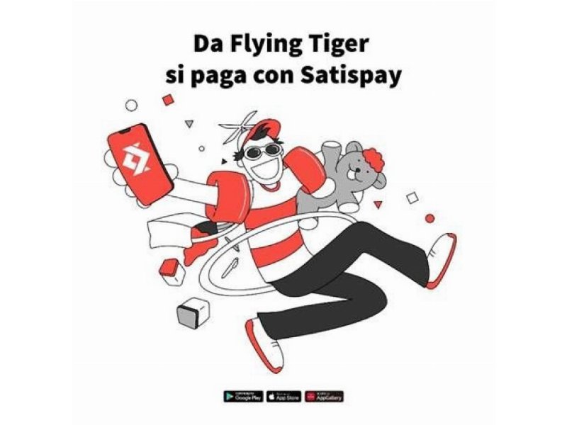 Flying Tiger sceglie Satispay