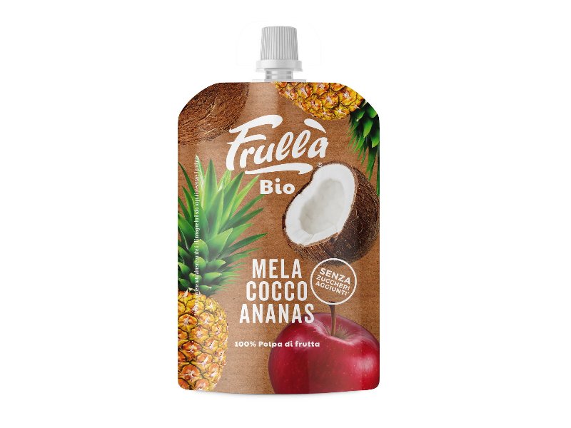 Frullà bio, il cocco arriva nel doypack