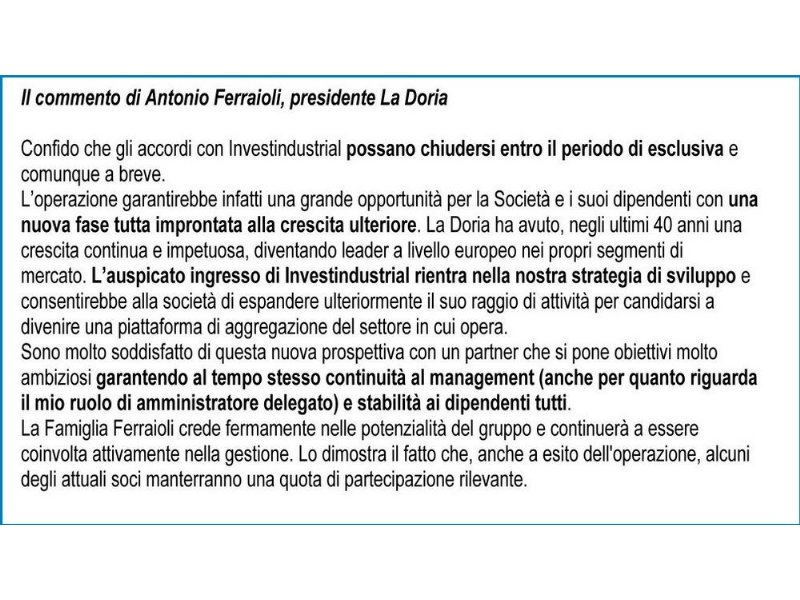 la-doria-conferma-un-possibile-cambio-degli-assetti-proprietari