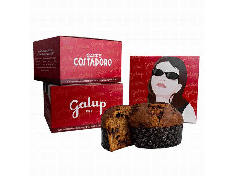 Galup: il panettone con gocce di cioccolato al latte e crema al caffè Costadoro