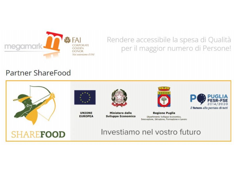 Il Gruppo Megamark partner del progetto ShareFood contro lo spreco alimentare