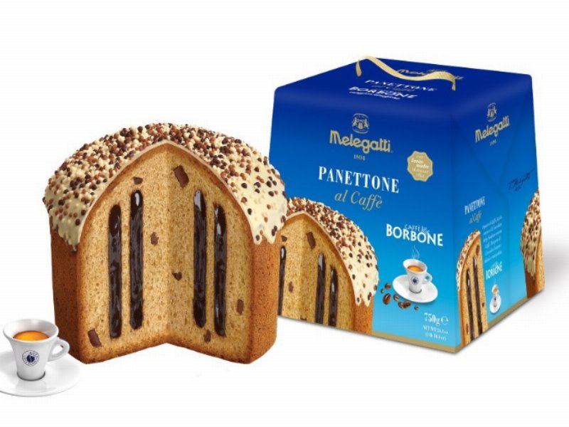 Il piacere del gusto nel panettone Melegatti al caffè Borbone