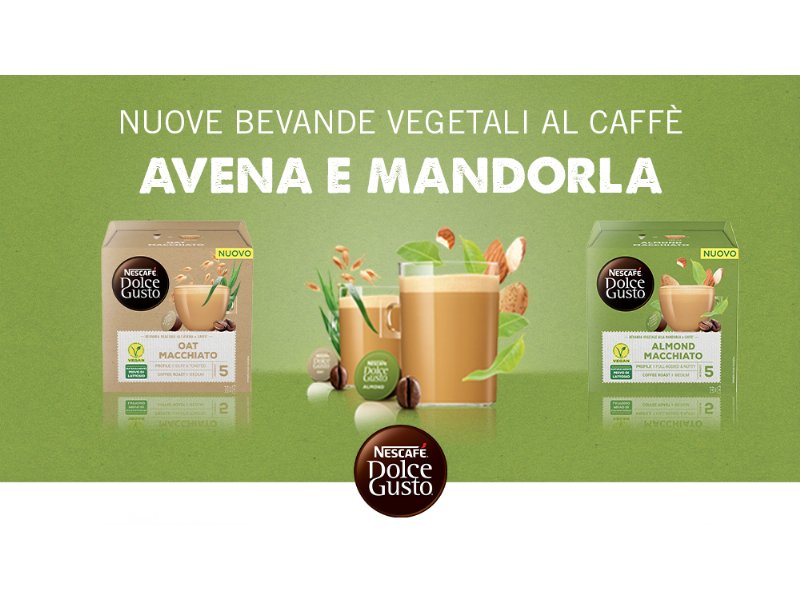 Nescafé Dolce Gusto lancia le nuove bevande vegetali al caffè: avena e mandorla