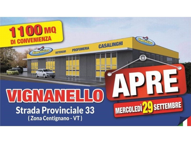 Risparmio Casa: nuovo store a Vignanello (Vt)