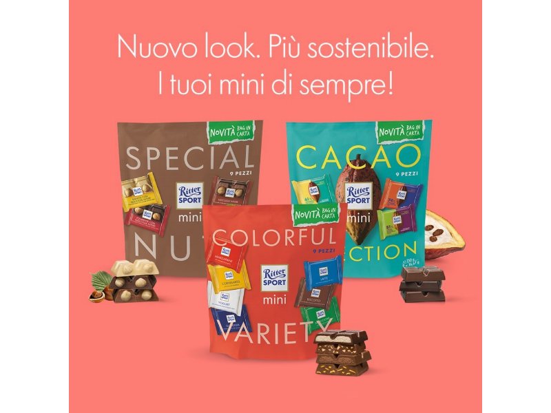 Ritter Sport: la nuova bag in carta per racchiudere i suoi Mini