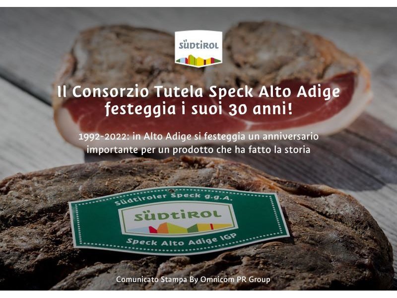 Consorzio Tutela Speck Alto Adige compie 30 anni