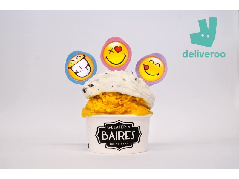 Deliveroo, la lingua delle emoji si fa gelato