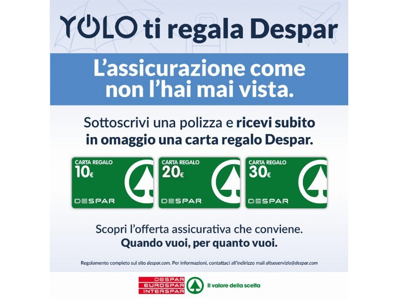 Despar Centro-Sud e Yolo: nuova partnership per la vendita di polizze assicurative digitali