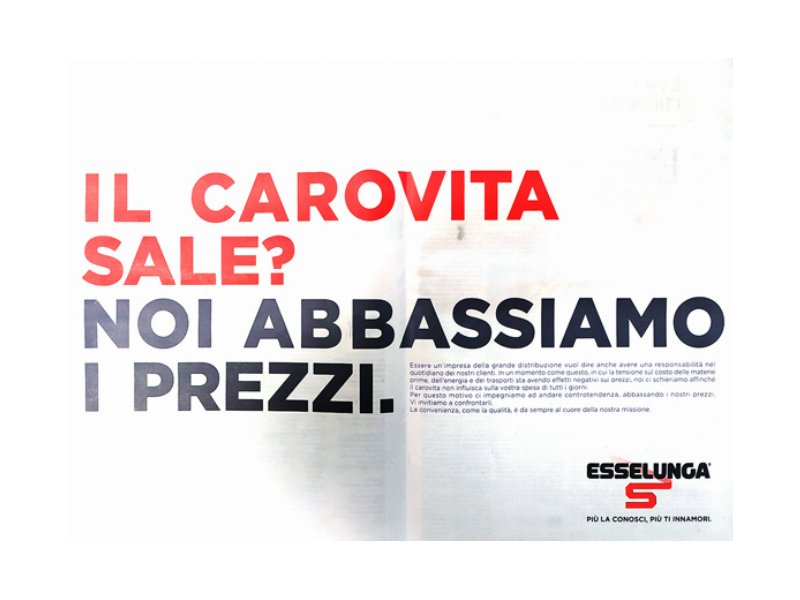 Esselunga, semestre nero: tengono le vendite, ma utile quasi azzerato