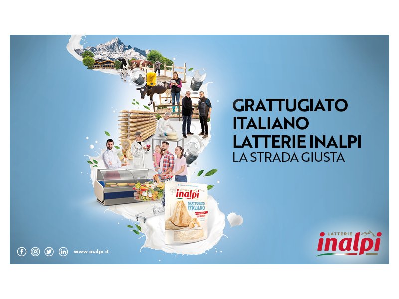 Il Grattugiato Italiano Inalpi: 100% materie prime di filiera italiana