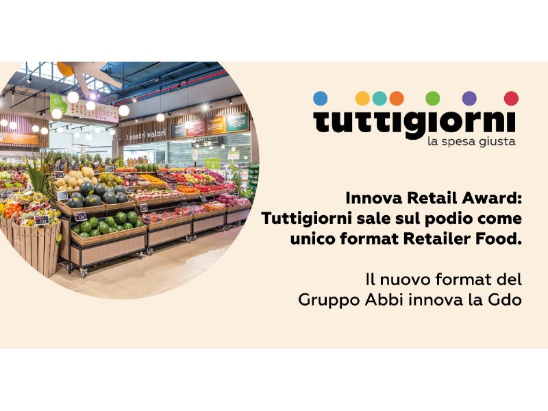 Innova Retail Award: Tuttigiorni sale sul podio come unico format Retailer Food