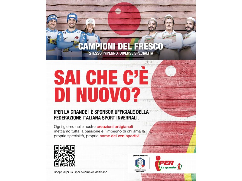 Iper La grande i_Sponsor della FISI con la campagna "Campioni del fresco"