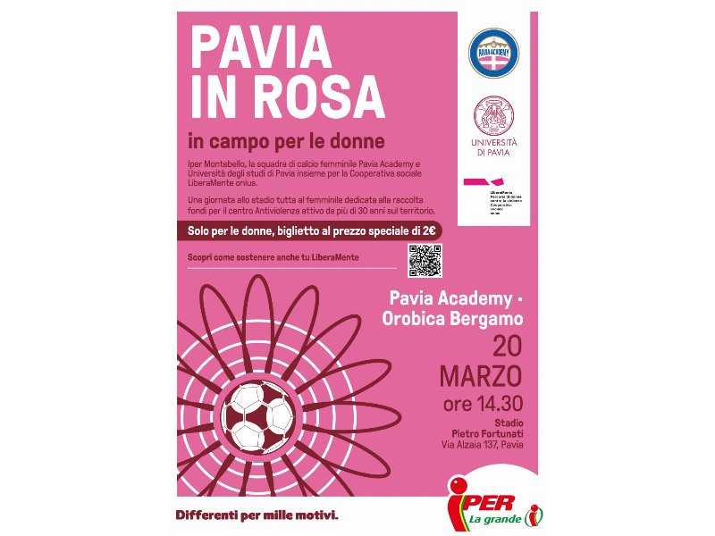 Iper Montebello e Pavia Academy presentano “Pavia in Rosa”