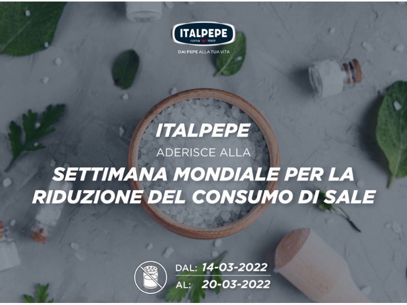 Italpepe aderisce alla Settimana mondiale per la riduzione del consumo di sale