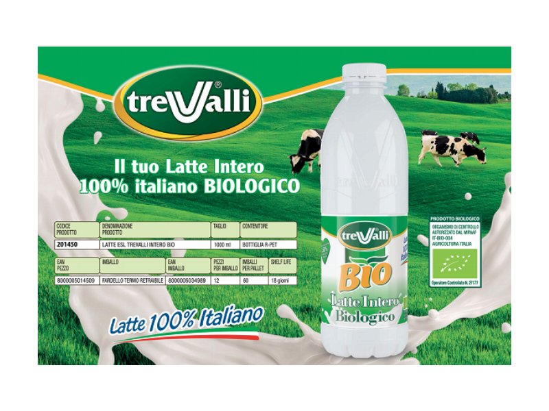 Trevalli Cooperlat lancia il Latte Intero Biologico