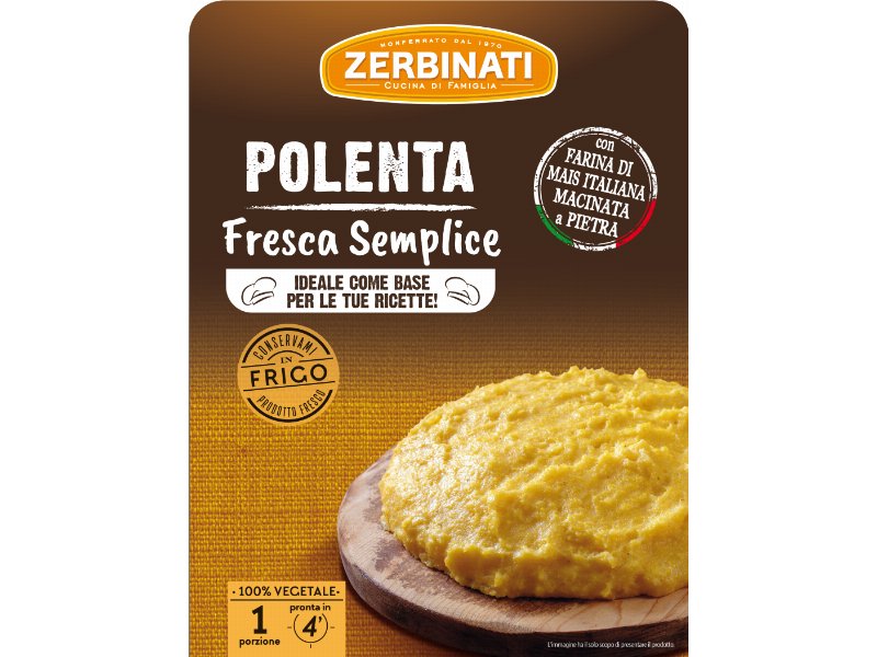 Zerbinati amplia la gamma con la “Polenta Fresca Semplice”