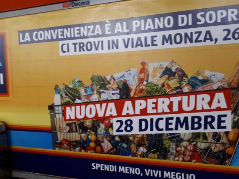 Aldi, il 28 dicembre taglio del nastro nel negozio di viale Monza a Milano