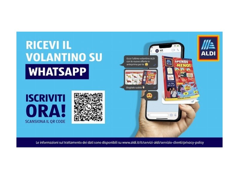 Aldi propone il volantino digitale su WhatsApp