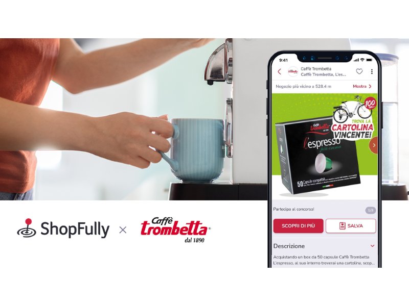 Caffè Trombetta punta sul digitale e spinge il concorso “l’Espresso in bicicletta” con Shopfully