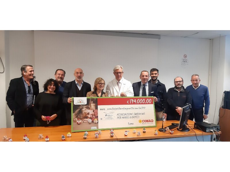 Conad Nord Ovest dona 174.000 euro a favore della pediatria dell’Ospedale Brotzu di Cagliari