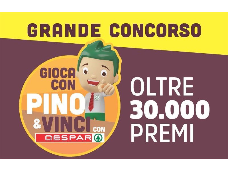 Despar Centro Sud lancia il nuovo concorso “Gioca con Pino & Vinci con Despar”