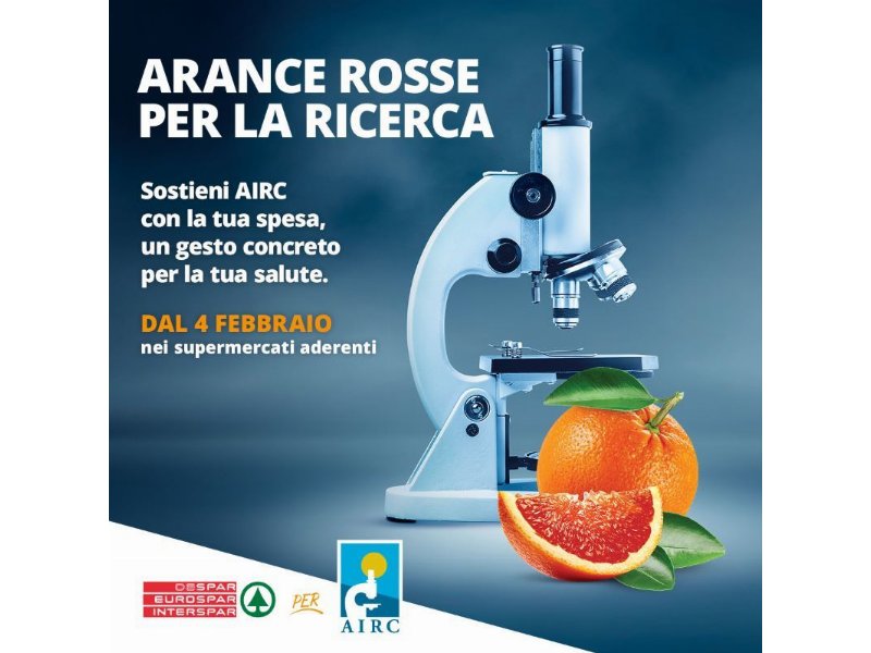 Despar partecipa all’iniziativa “Arance rosse per la ricerca”  di Fondazione Airc