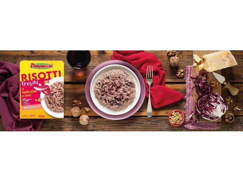 Dimmidisì presenta il nuovo risotto con radicchio e noci