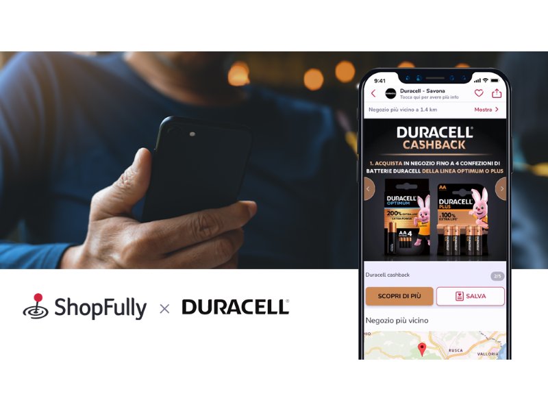 Duracell incentiva gli acquisti in negozio con la tecnologia di Shopfully