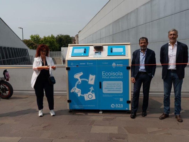 Erion Weee: inaugurata a Milano l’eco-isola intelligente per la raccolta dei piccoli Raee