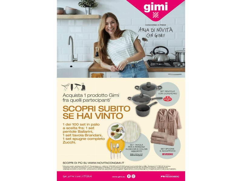 Gimi: nuovo concorso a premi “Aria di novità”