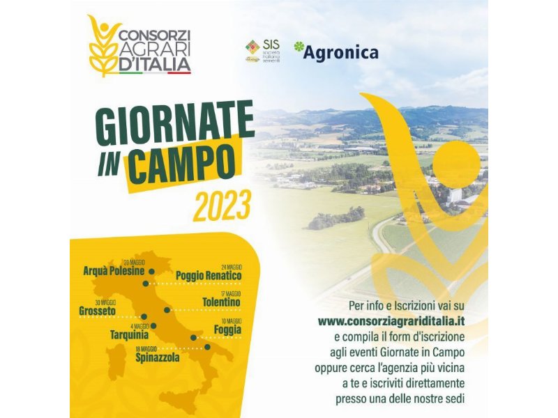 Grano, arrivano "Le Giornate in campo 2023"