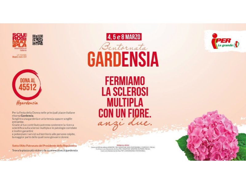 Iper La grande i conferma il proprio sostegno ad Aism per “Bentornata Gardensia”